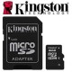 Memoria Micro SD KINGSTON 16GB con adaptador