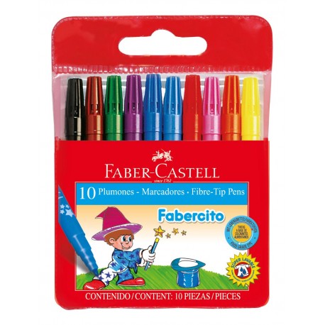 Marcadores Fabercito FABER CASTELL x10