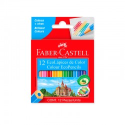 Lapices de colores FABER CASTELL cortos x12