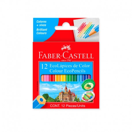 Lapices de colores FABER CASTELL cortos x12